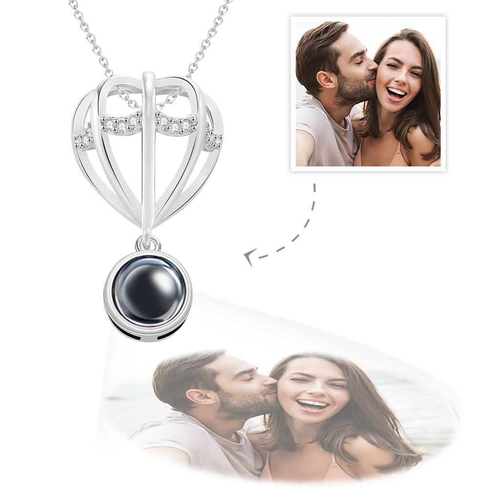 Custom Photo Projection Necklace Balloon Pendant Necklace Gift for Women - soufeeluk