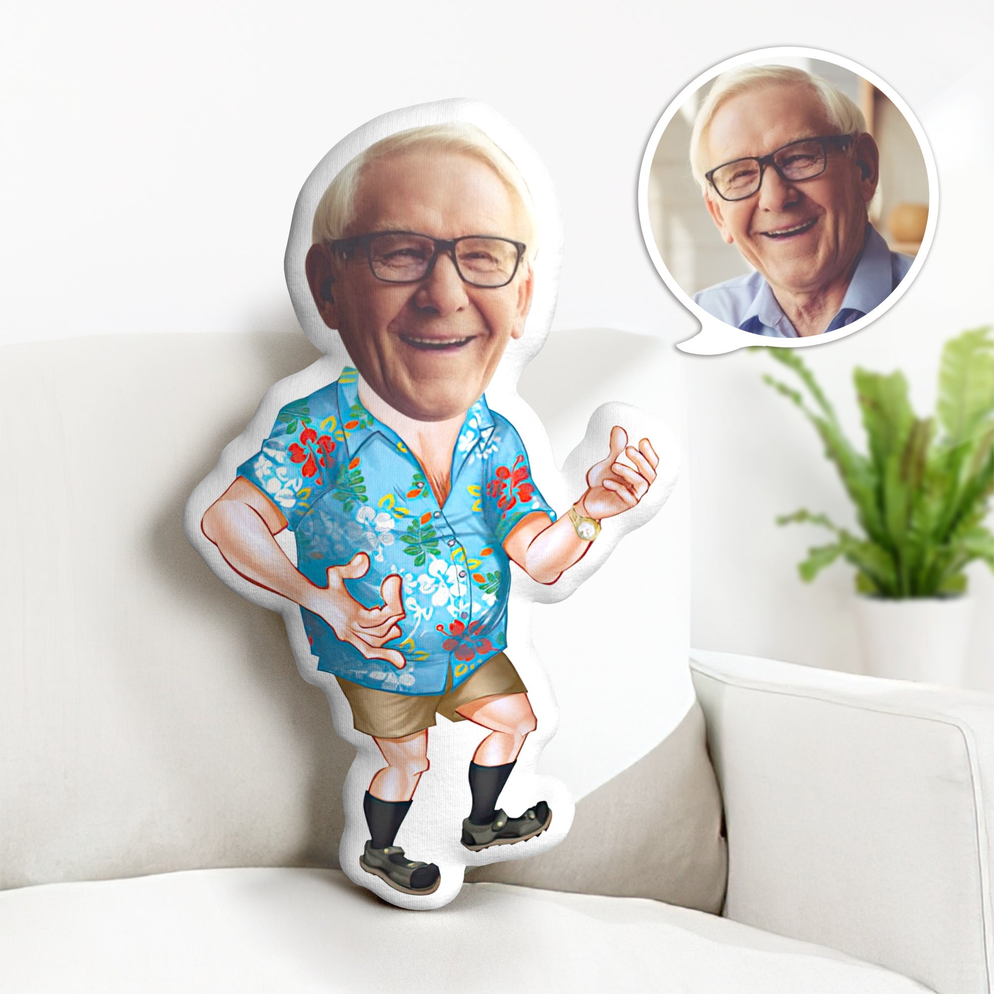 Vater Papa Kissen Geschenk Benutzerdefinierte Kissen Gesicht Körper Kissen Personalisierte Hawaii Shirt Mann Kissen Geschenk Für Papa - soufeelde
