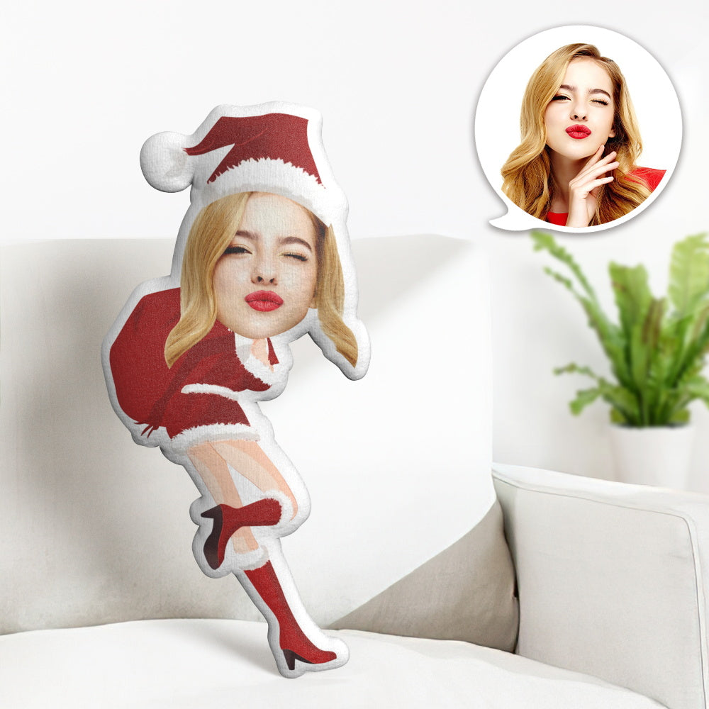Weihnachtsgeschenk-kundenspezifisches Minime-wurfs-kissen Personalisiertes Weihnachtsmädchen Minime-wurfs-kissen - soufeelde