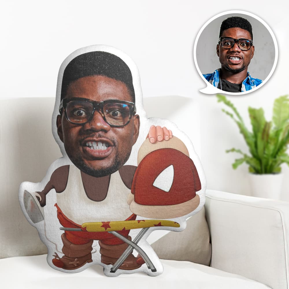 Weihnachtsgeschenk Custom My Face Pillow Personalisiertes Lustiges Weihnachtsmann-minime-wurfskissen - soufeelde