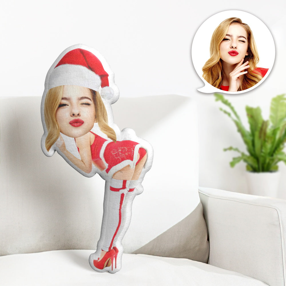 Weihnachtsgeschenk-gewohnheit Mein Gesichts-kissen Sexy Weihnachtsmädchen-anime-wurfs-kissen - soufeelde