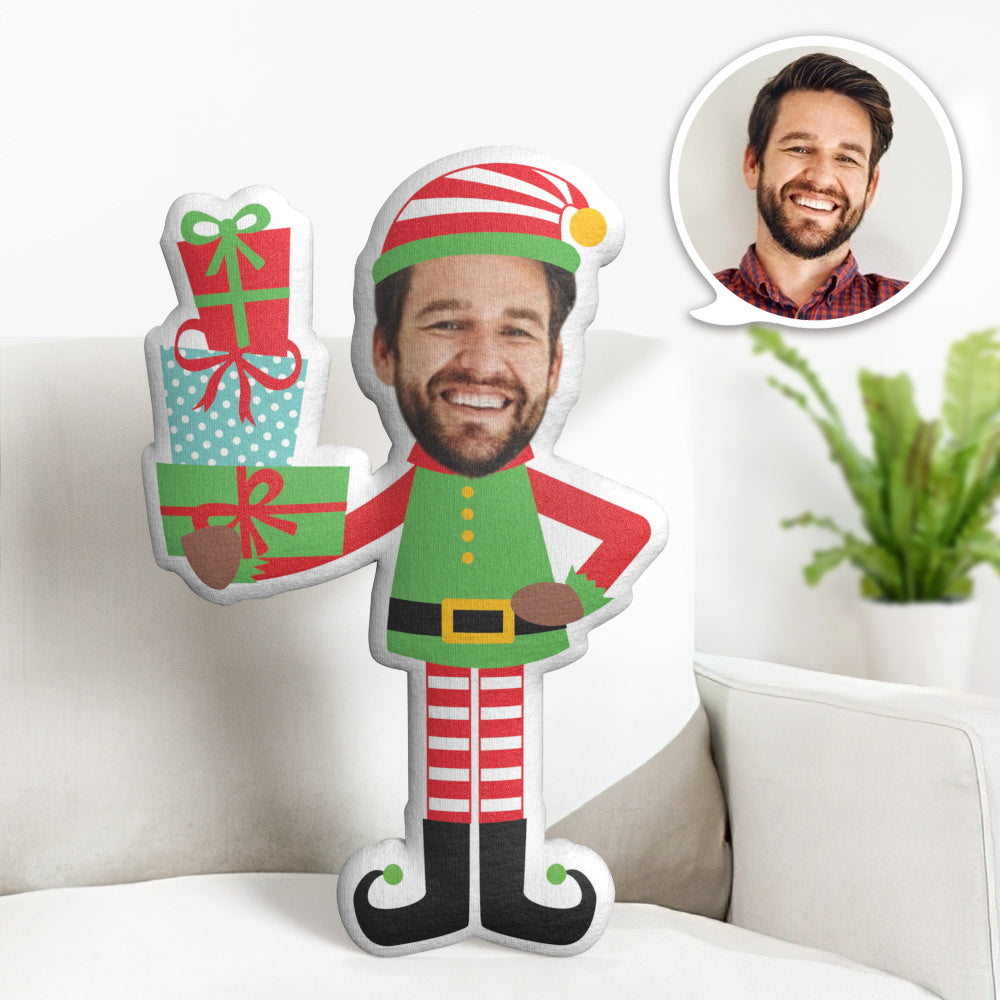 Weihnachtsgeschenk Personalisiertes Gesichtskissen Benutzerdefinierte Weihnachtsgeist Minime Puppe - soufeelde