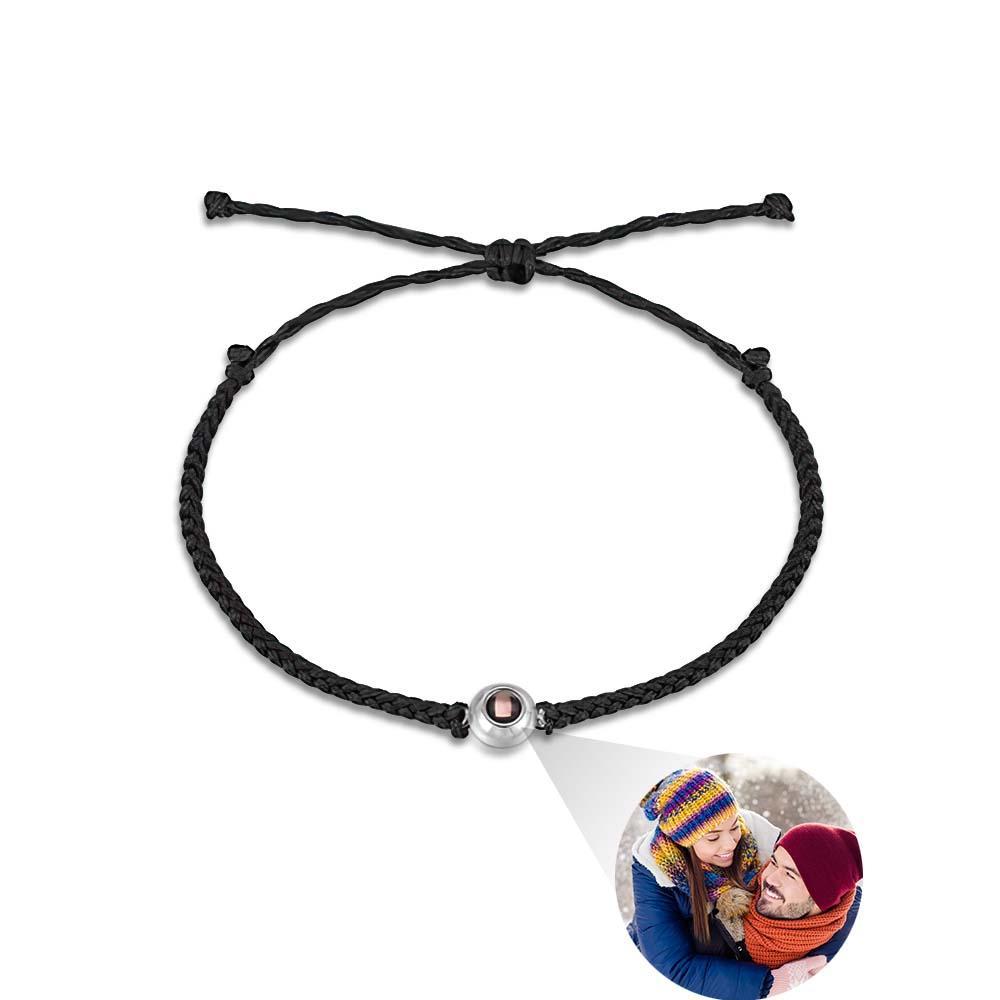 Kundenspezifische Fotoprojektions-armbänder Einfache Gewebte Vatertagsgeschenke - soufeelde