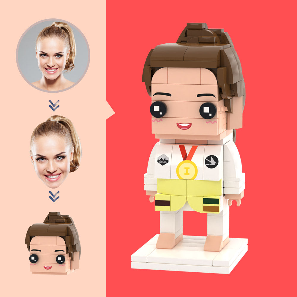 Kundenspezifische Head Champion Medal Figuren Kleines Partikelblock-spielzeug Anpassbare Backstein-kunstgeschenke - soufeelde