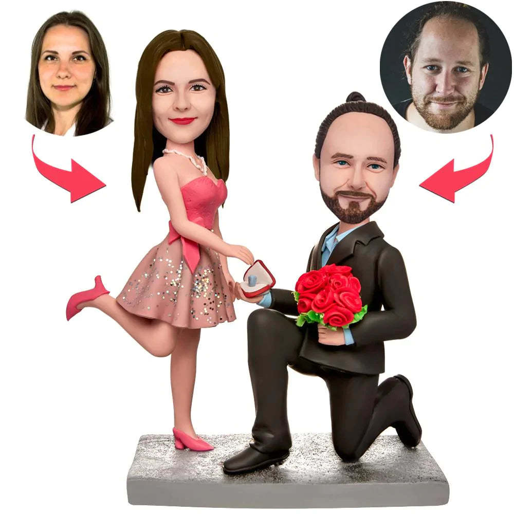 Das Paar Mit Dem I Love U Sign Custom Bobblehead Geschenk Für Liebhaber - soufeelde