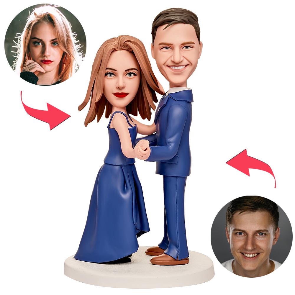 Formales Duett Hochzeitstag Benutzerdefinierte Bobblehead
