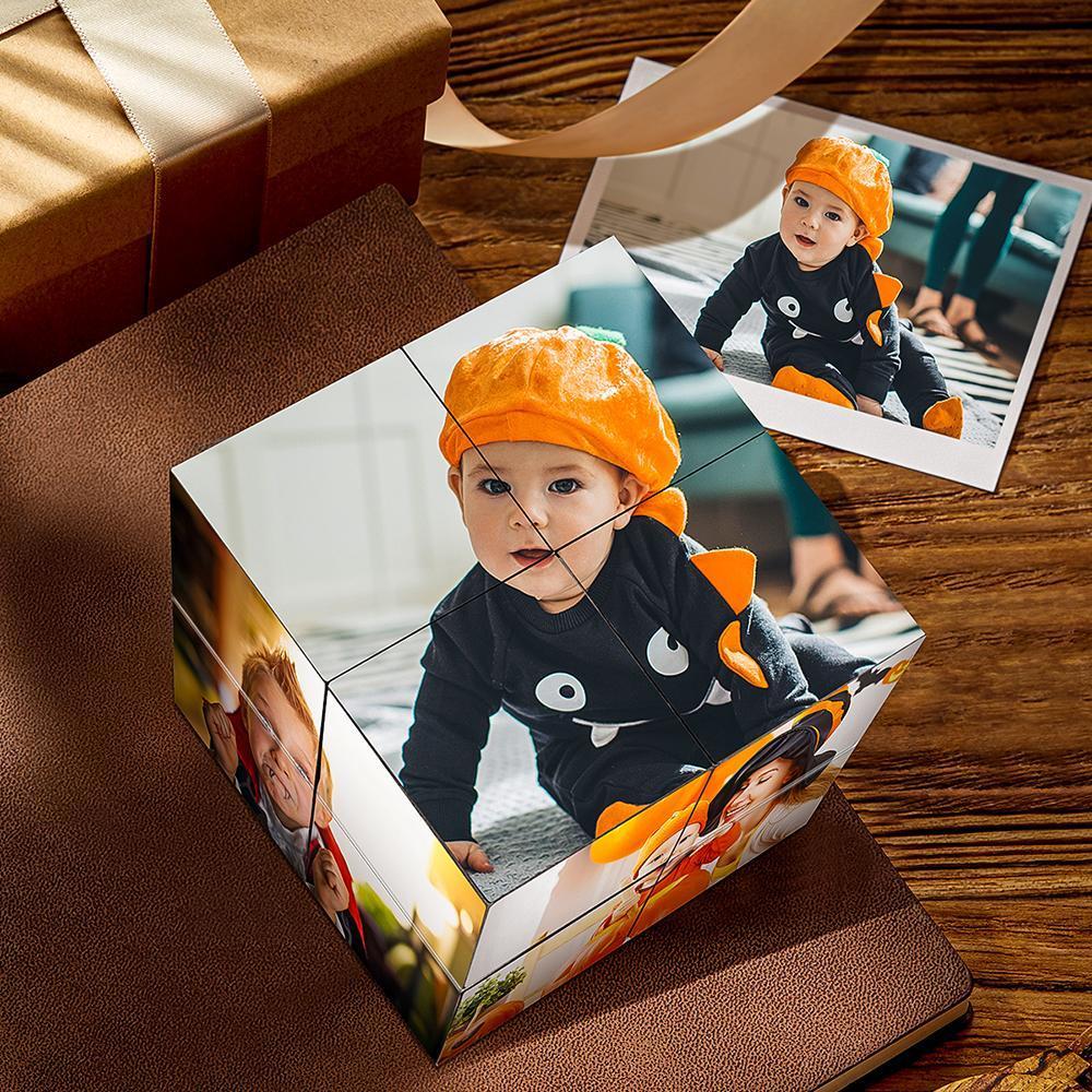 Personalisierter Foto-Cube – Drehbarer Würfel Für 6 Fotos, Individuelles Geschenk Für Familie & Freunde