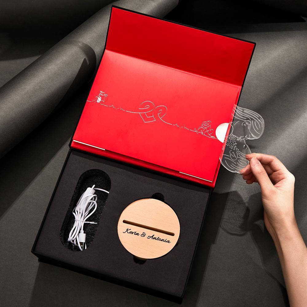 Soufeel Geschenkbox Für 3d-foto-nachtlicht Aus Holz - soufeelde