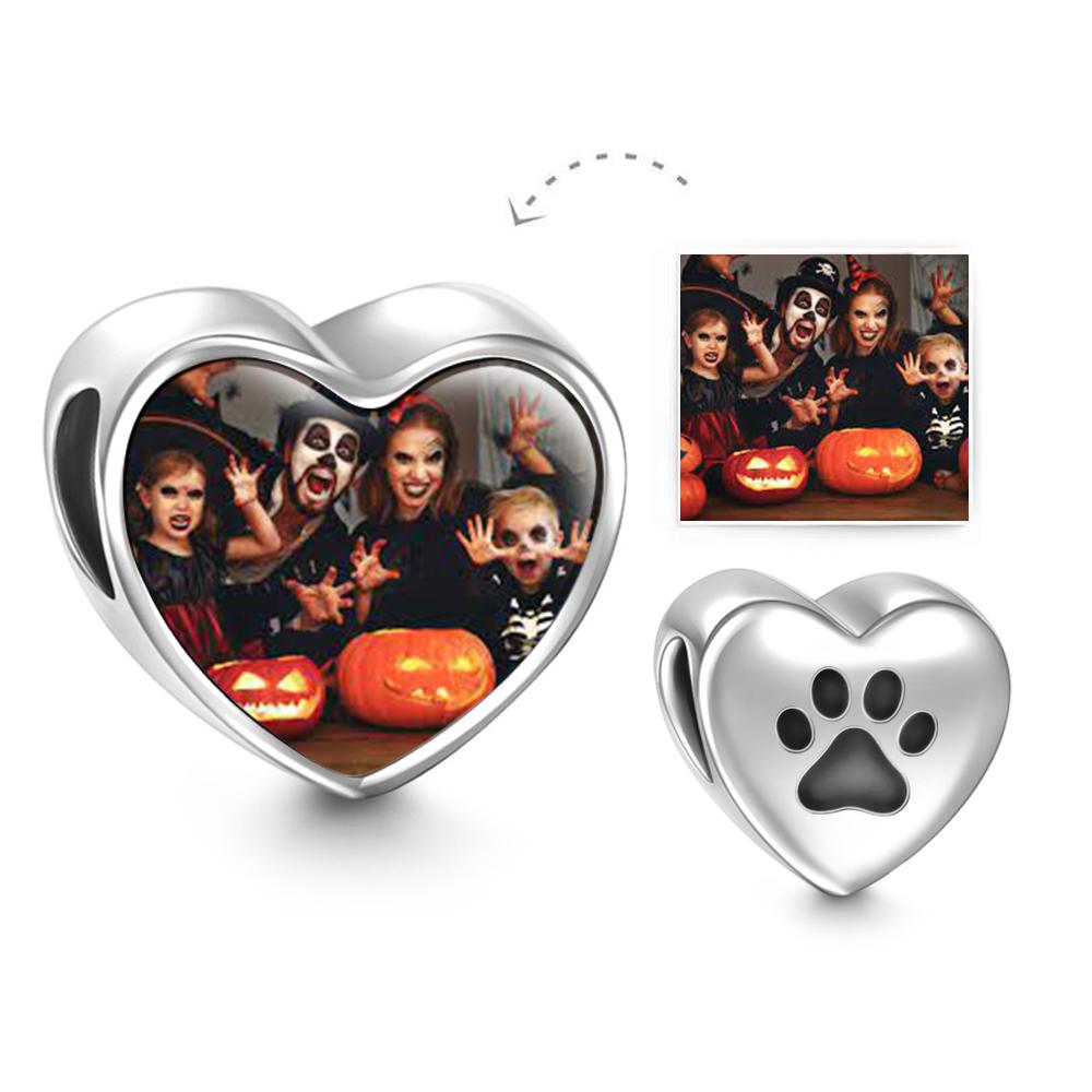 Krallen Drucken Herz Foto Charme Silber