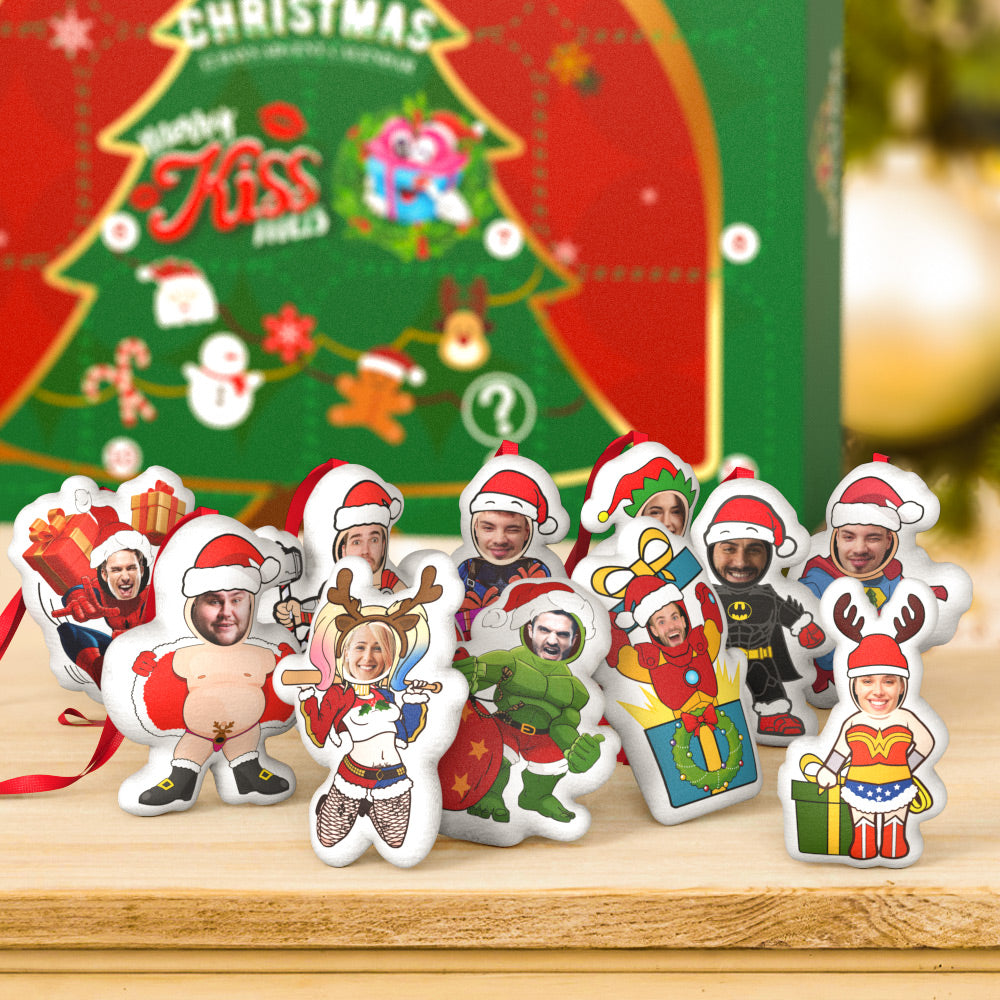 Weihnachtsüberraschungsgeschenke Weihnachten Minime Hängende Dekorationen Blind Box Benutzerdefiniertes Gesicht Weihnachten Hängende Ornamente - soufeelde