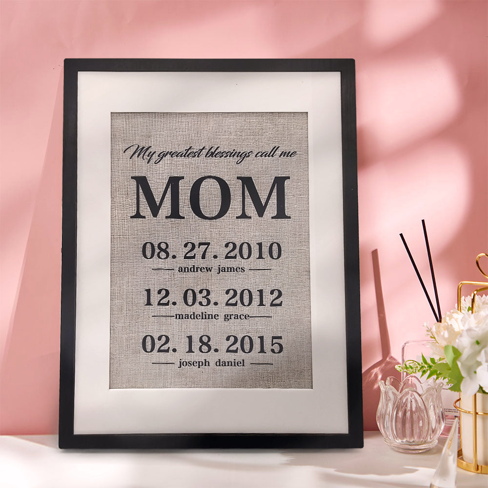 Personalisiertes Muttergeschenk My Greatest Blessings Call Me Mom Namensschild Geschenk Für Mutter - soufeelde