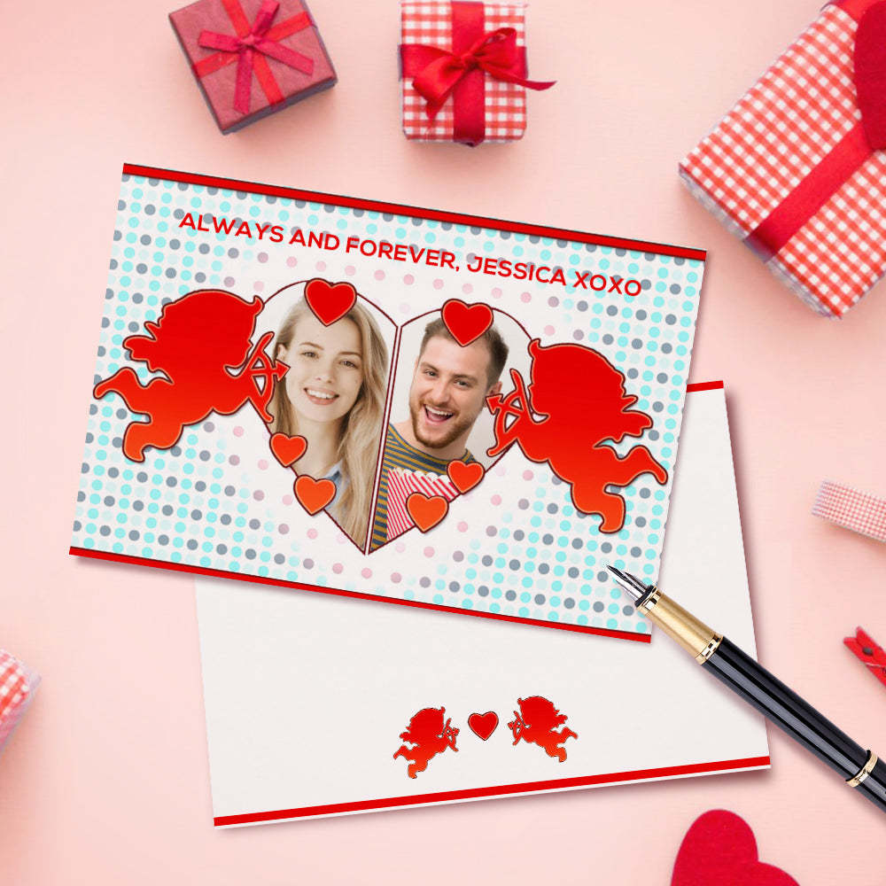 Benutzerdefinierte Lustige Valentinstag Herz Grußkarte Für Frau Freundin Mann Freund Jahrestag - soufeelde