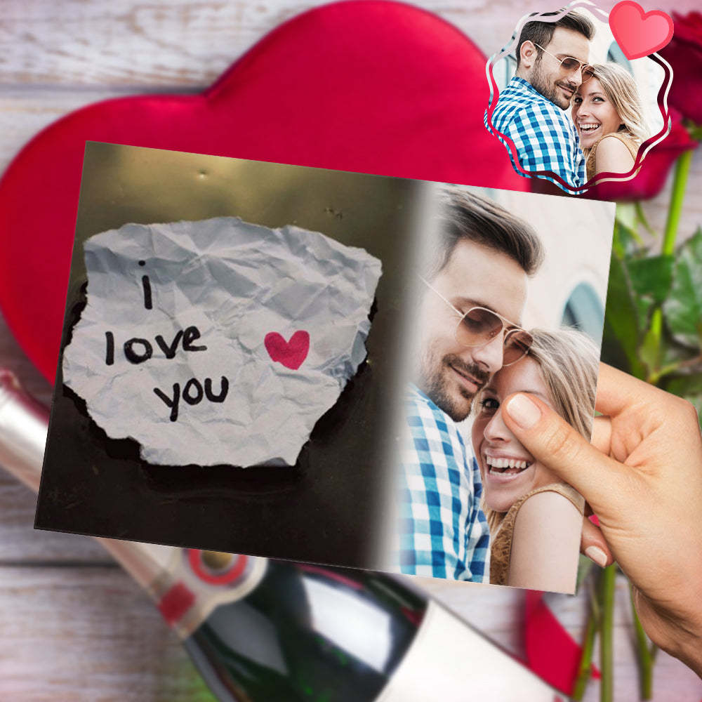 Benutzerdefinierte Lustige Valentinstag Herz Grußkarte Für Frau Freundin Mann Freund Jahrestag - soufeelde