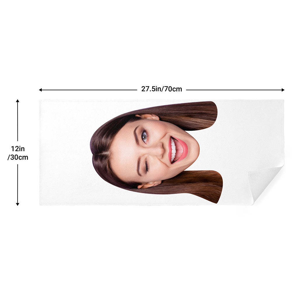 Benutzerdefinierte Großes Gesicht Handtuch Personalisierte Foto Handtuch Lustiges Geschenk - soufeelde