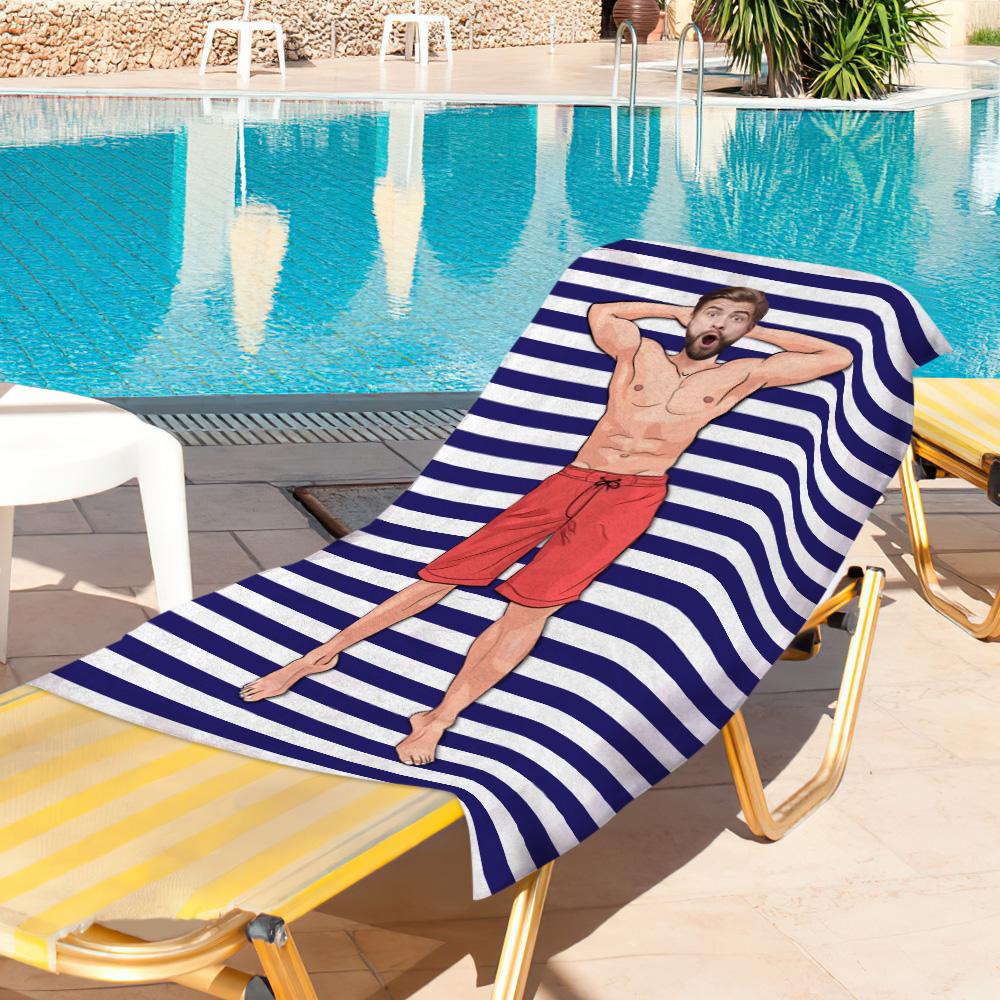 Graviertes Foto Handtuch Geschenk Für Freund Personalisiertes Strandtuch Individuelle Geschenkidee Für Freund - soufeelde