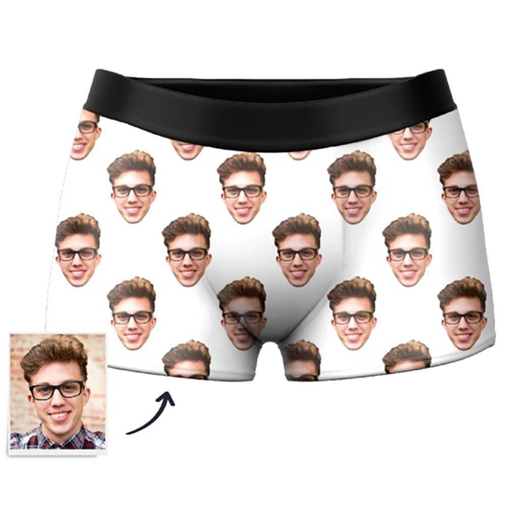 Kundenspezifischer Foto Boxershorts, Ein Gesicht Unterwäsche - Herren