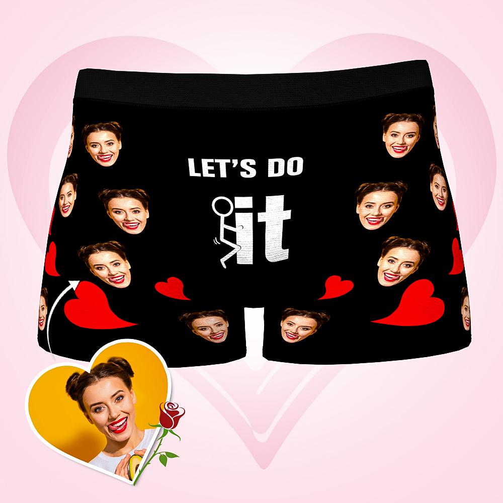 Benutzerdefinierte Freundin Gesicht Boxer Let's Do It Boxer Geschenk Für M?nner für Liebhaber