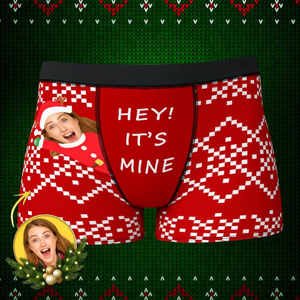 Custom Face Boxer It's Mine Herren Boxershorts Mit Tasche