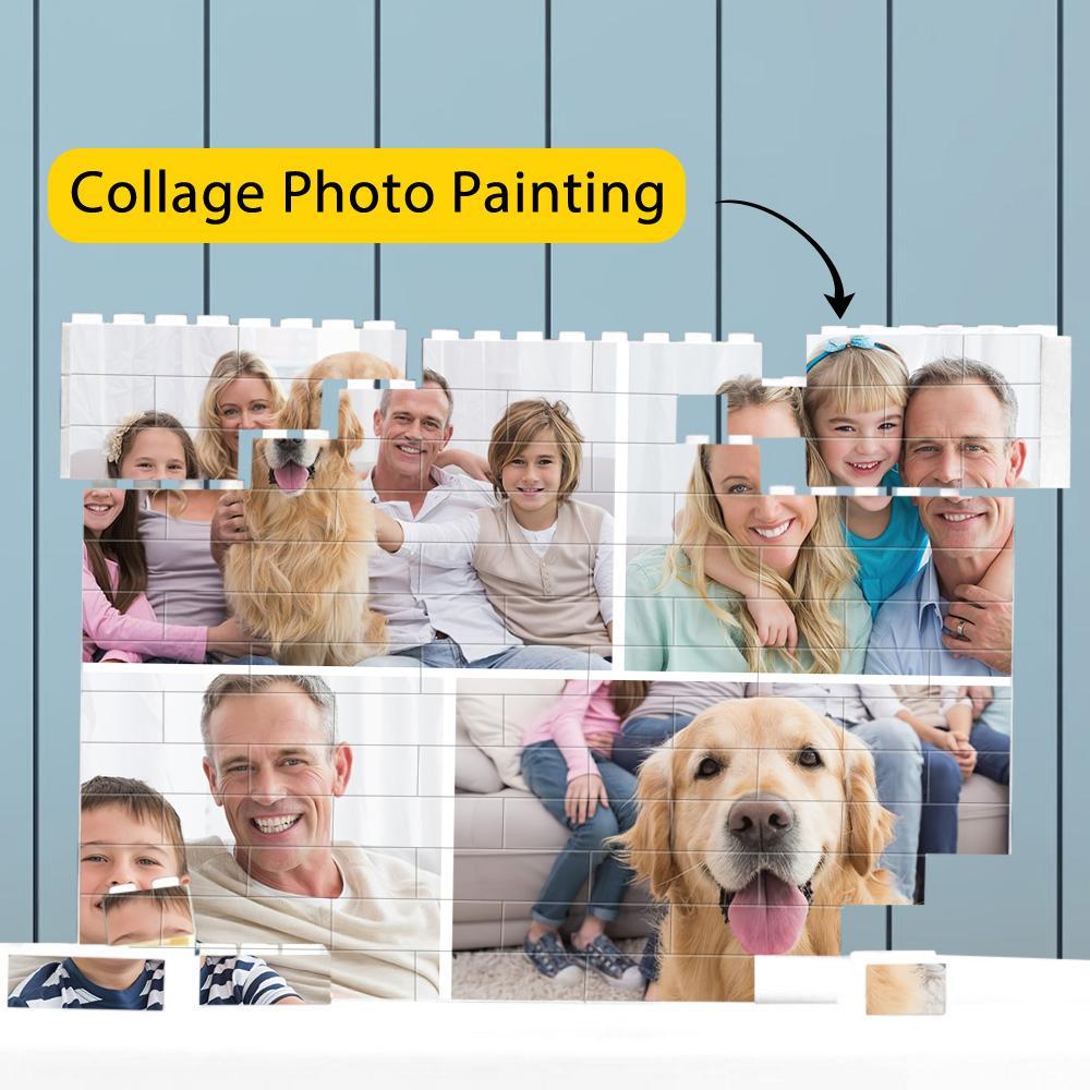 Personalisierter Collage-multifoto-baustein, Benutzerdefinierter Fotoblock, Quadratische Form, Geschenk Für Ihre Liebsten - soufeelde