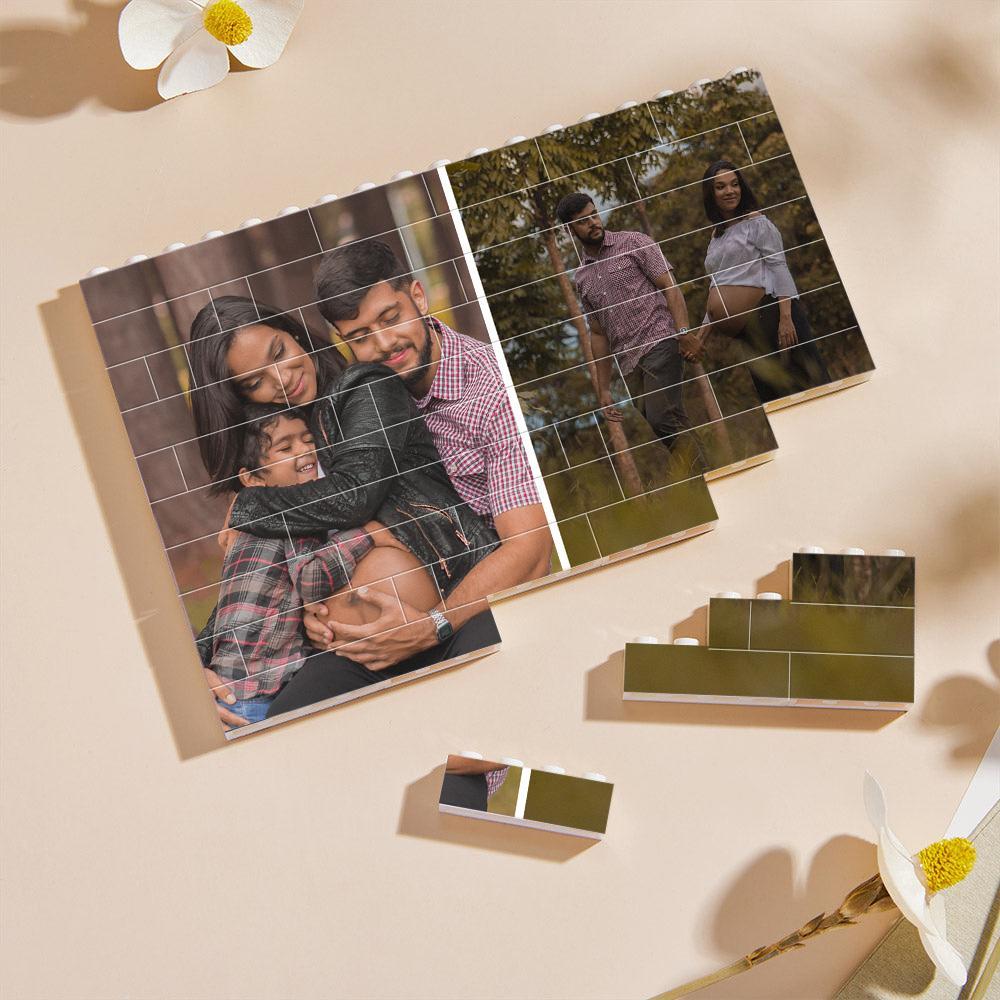 Personalisierter Collage-multifoto-baustein, Kundenspezifischer Fotoblock, Quadratische Form, Erinnerungsgeschenke Für Die Familie - soufeelde