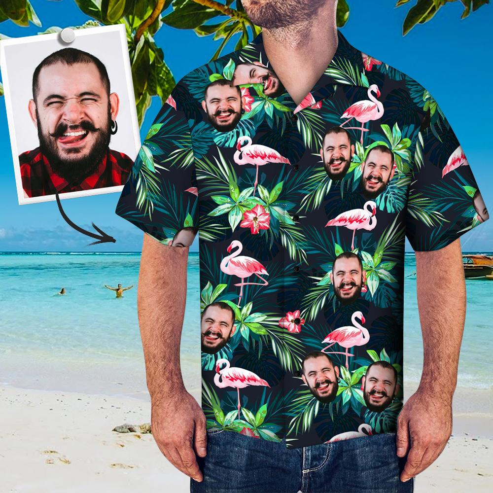 Benutzerdefinierte Foto Shirt Männer All Over Print Hawaiian Shirt Warme Familie