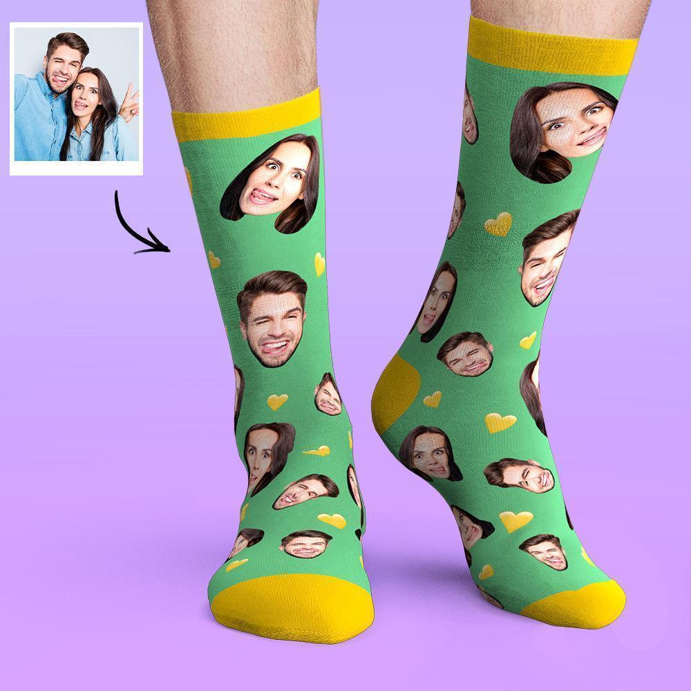 Kundenspezifische Gesicht Socken Bunt Süßigkeiten Serie Weich und bequem Herz Socken
