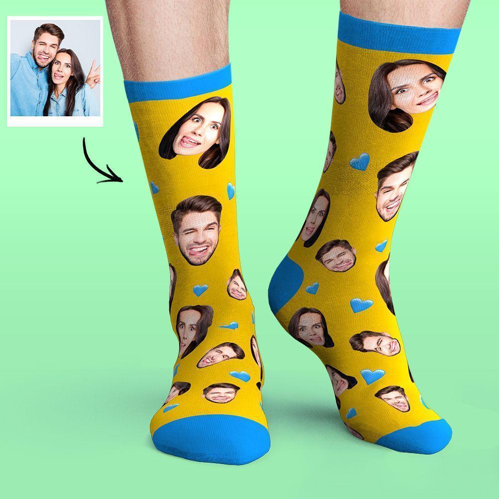Kundenspezifische Gesicht Socken Bunt Süßigkeiten Serie Weich und bequem Herz Socken