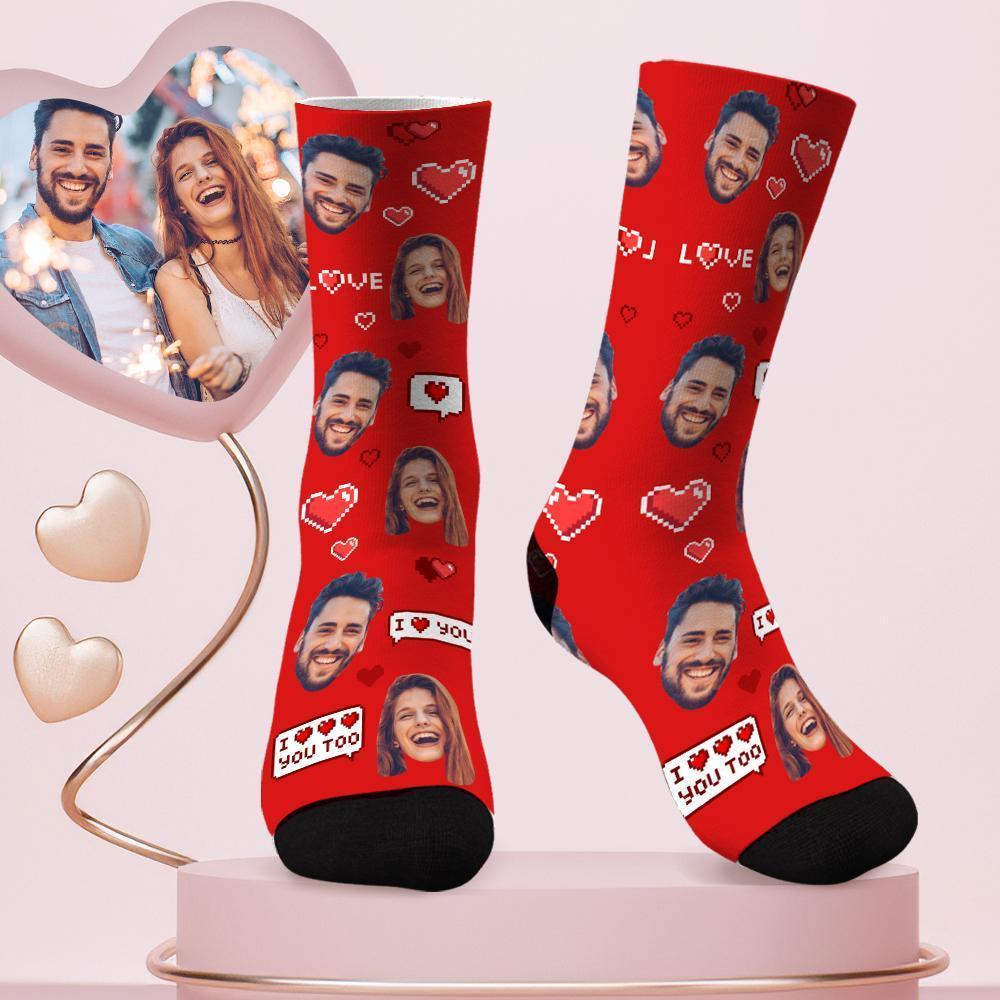 Benutzerdefinierte Socken Gesicht Socken Foto Socken für Paare - Bunt