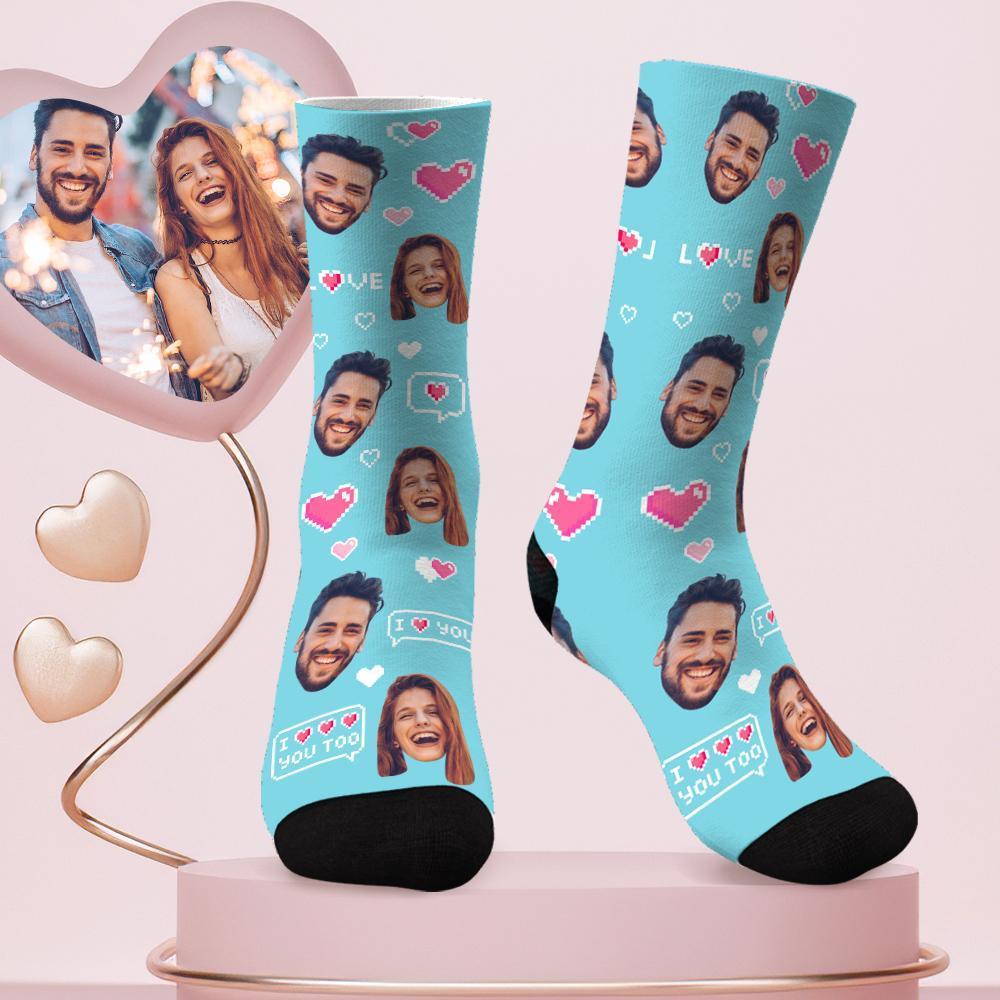 Benutzerdefinierte Socken Gesicht Socken Foto Socken für Paare - Bunt