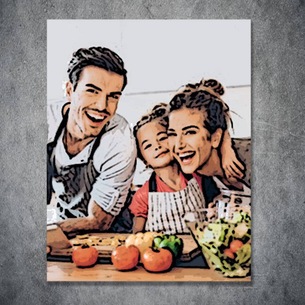 Malen nach Zahlen Digitales Öl Gemälde Abstrakte Kunst Mal Kit DIY 20 * 25cm