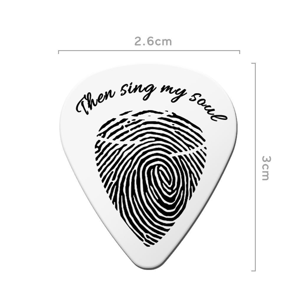 Benutzerdefinierte Fingerabdruck Gravierte Gitarrenplektrum Benutzerdefinierte Handgestempelte Pick Papa Oder Musikliebhaber Personalisiertes Geschenk