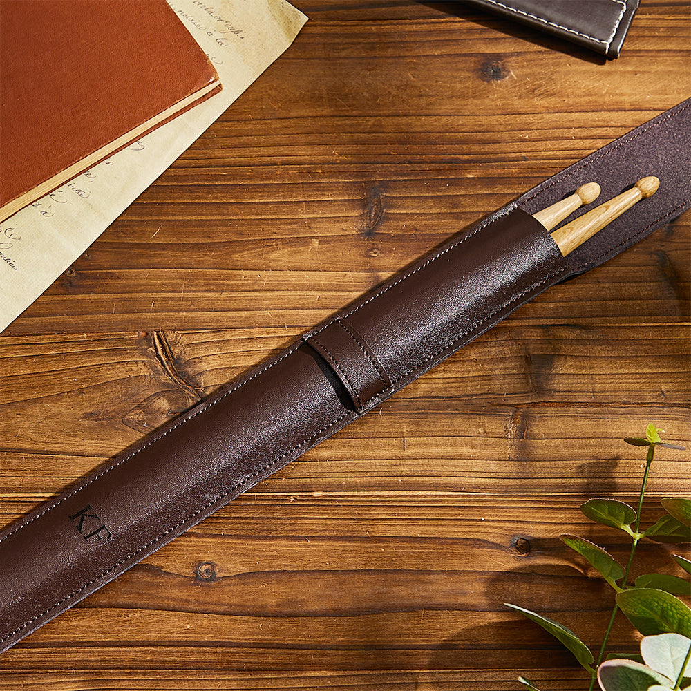 Individuell Gravierte Leder-drumstick-tasche, Einfaches Musikgeschenk