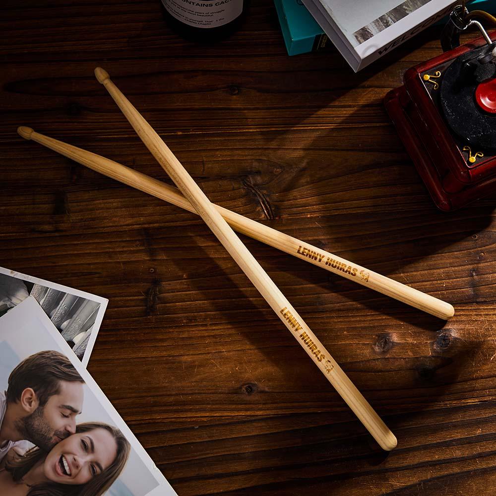 Graviertes 5a Ahorn-musikgeschenk, Individuelle Nachricht, Personalisierte Trommelstöcke, Geschenk Für Schlagzeuger, Ehemann, Vater, Vatertag, Freund - soufeede