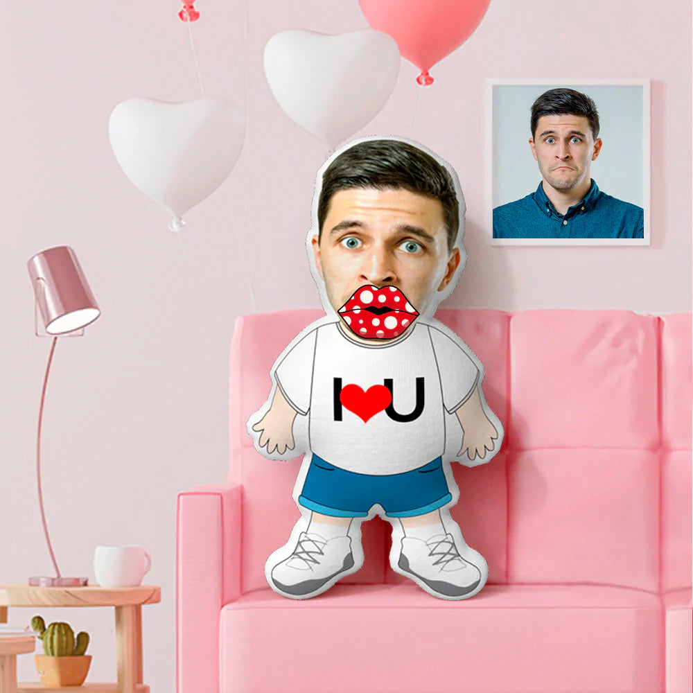 Benutzerdefinierte Gesicht Kissen Weibliche Ich Liebe U Kissen Personalisierte Gesicht Minime Kissen - soufeelde