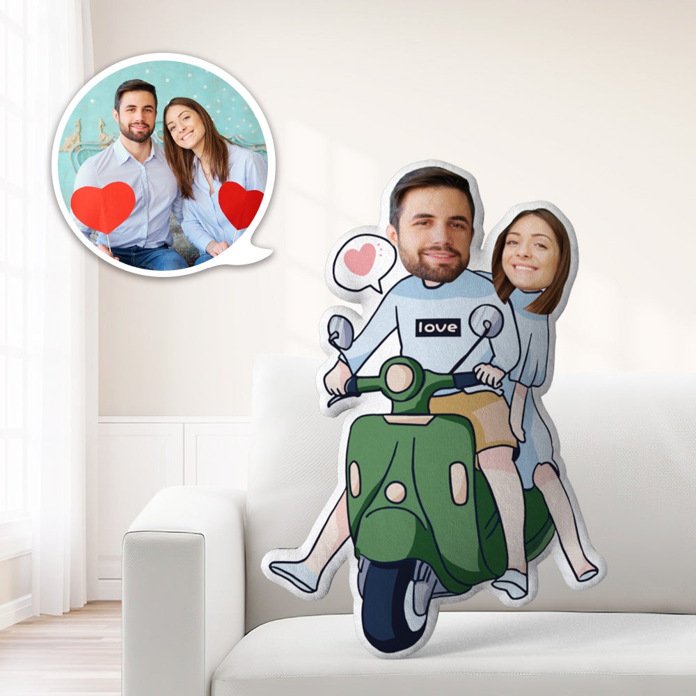 Liebesgeschenke Kundenspezifisches Minime-kissen Personalisiertes Paar-motorrad-kissen Einzigartige Foto-kissen-geschenke Für Sie - soufeelde