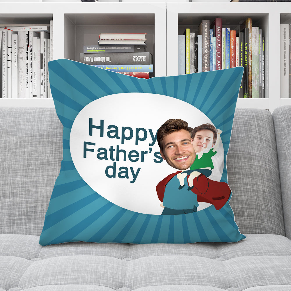 Custom Face Pillow Happy Father's Day Pillow Reserviertes Geschenk Für Papa - soufeelde