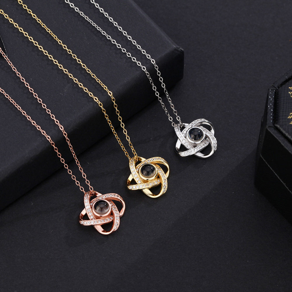 Kundenspezifische Projektions-halskette Elegantes Design-foto-halsketten-geschenk Für Sie - soufeelde
