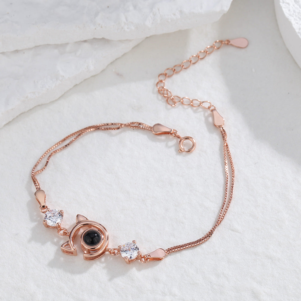 Kundenspezifisches Projektions-armband Nettes Kätzchen-foto-armband-geschenk Für Sie - soufeelde