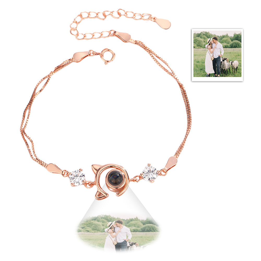 Kundenspezifisches Projektions-armband Nettes Kätzchen-foto-armband-geschenk Für Sie - soufeelde