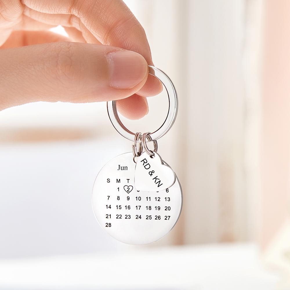 Personalisierter Schlüsselanhänger Mit Fotogravur Datum Speichern Schlüsselanhänger Signifikante Datumsmarkierung Weihnachtsgeschenke Für Ihn - soufeelde