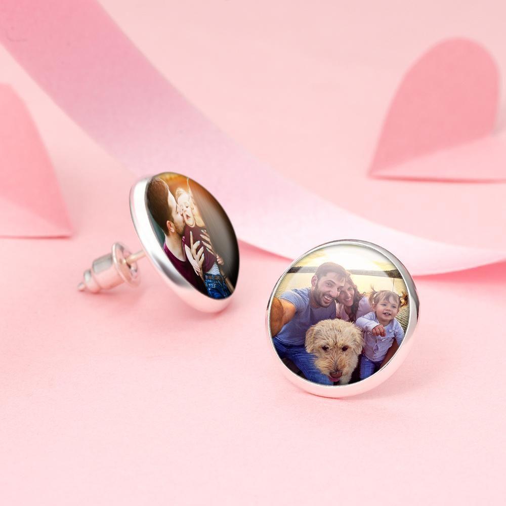 Foto Ohrringe, Ohrstecker Zwei Fotos Einzigartige Geschenke