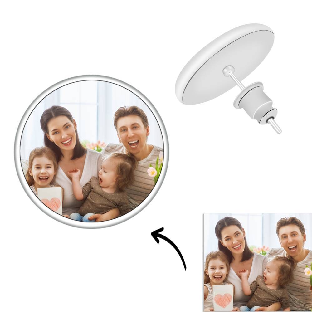 Foto Ohrringe, Ohrstecker Zwei Fotos Einzigartige Geschenke