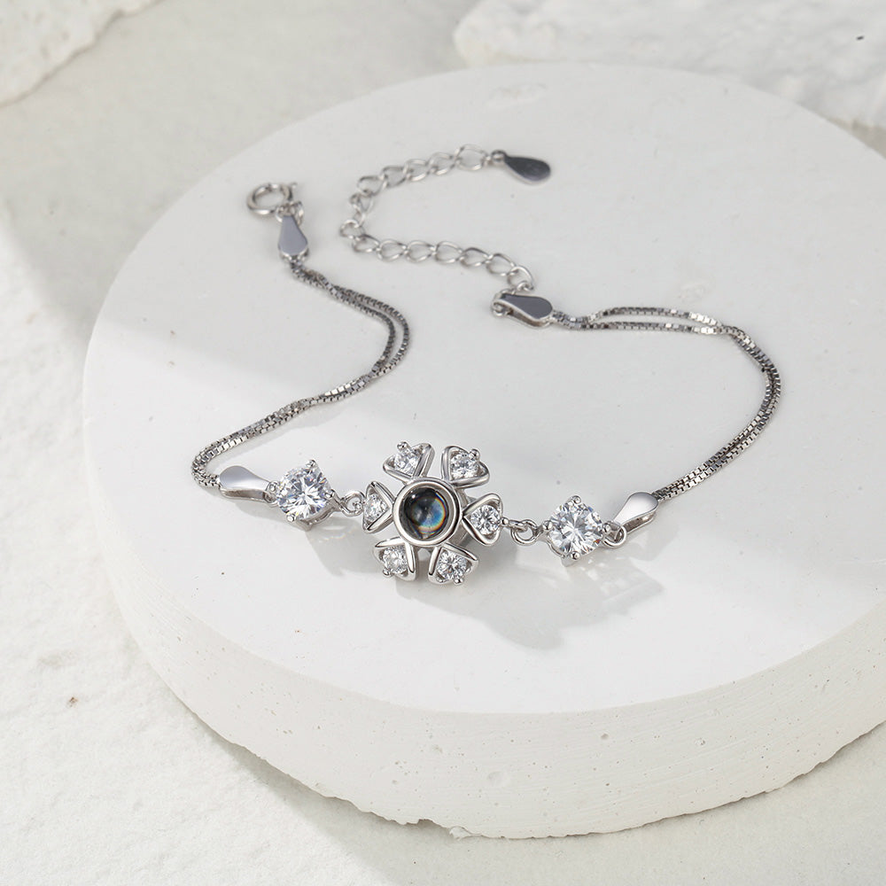 Benutzerdefinierte Projektion Armband Mini Dreieck Foto Armband Geschenk Für Sie - soufeelde
