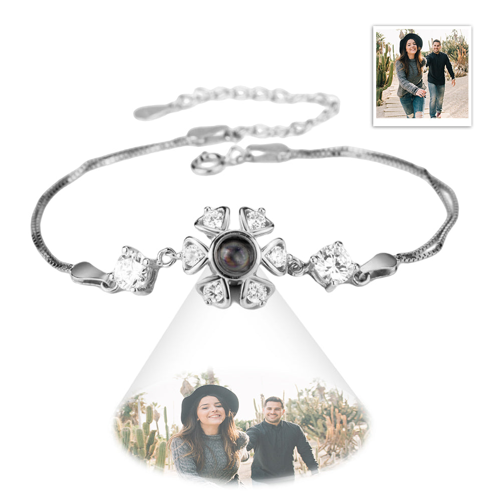 Benutzerdefinierte Projektion Armband Mini Dreieck Foto Armband Geschenk Für Sie - soufeelde