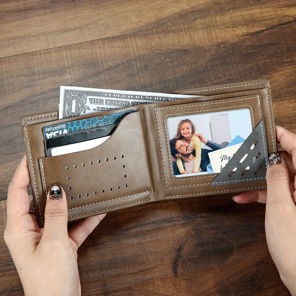 Personalisierte Foto-geldbörsen-einsteckkarte, Vater-geschenkkarte - soufeede