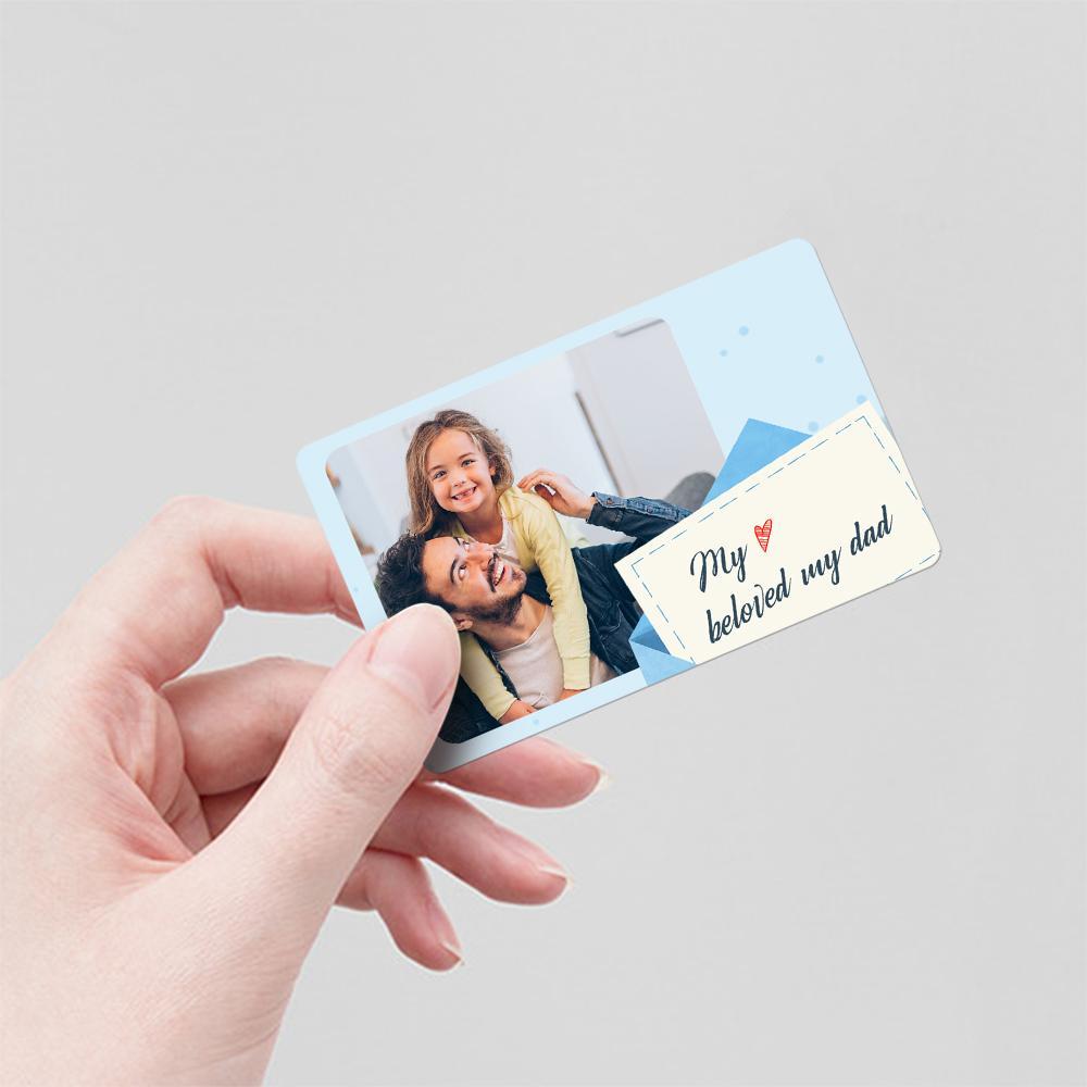 Personalisierte Foto-geldbörsen-einsteckkarte, Vater-geschenkkarte - soufeede