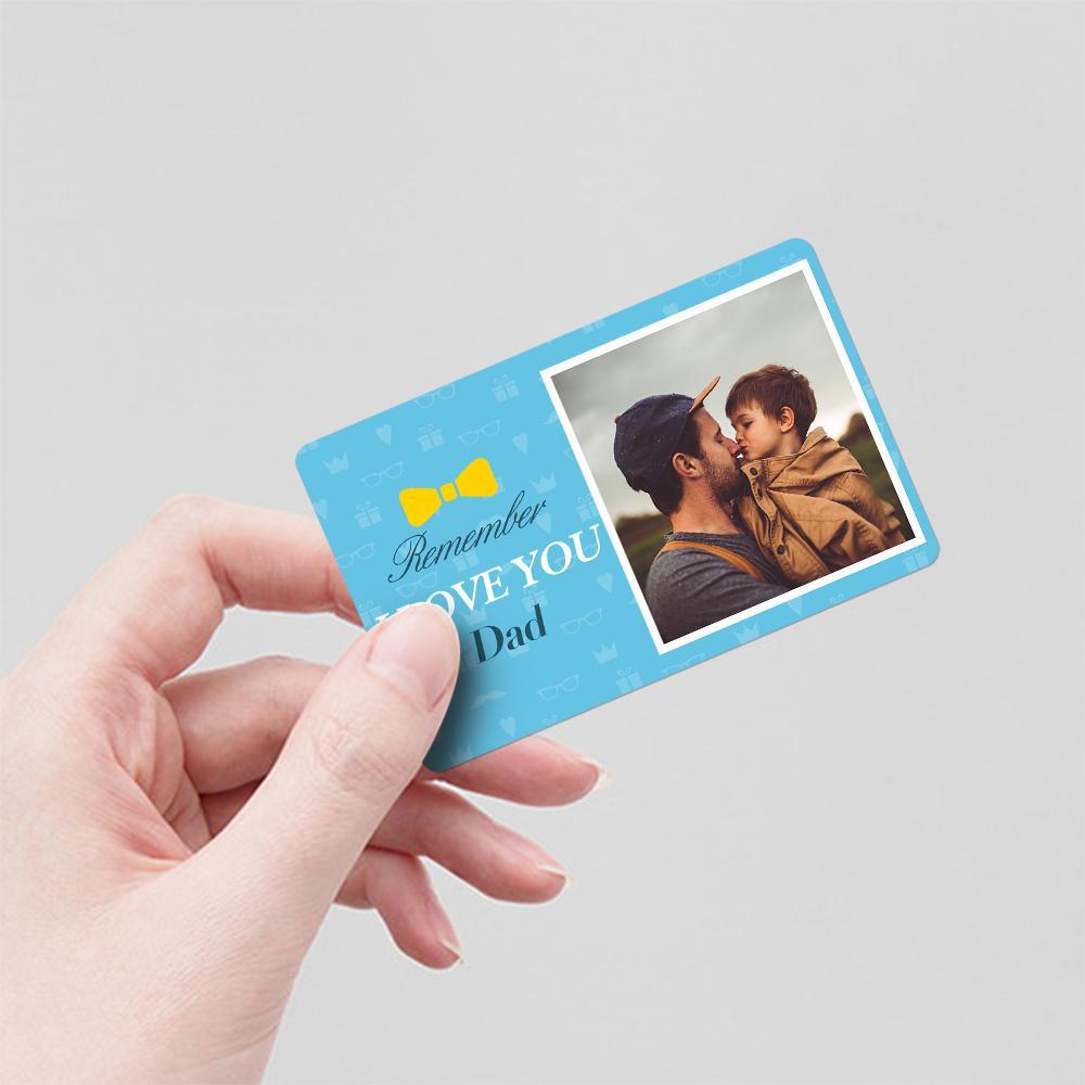 Individuelle Foto-geldbörsen-einsteckkarte „love You Dad“-karte - soufeede