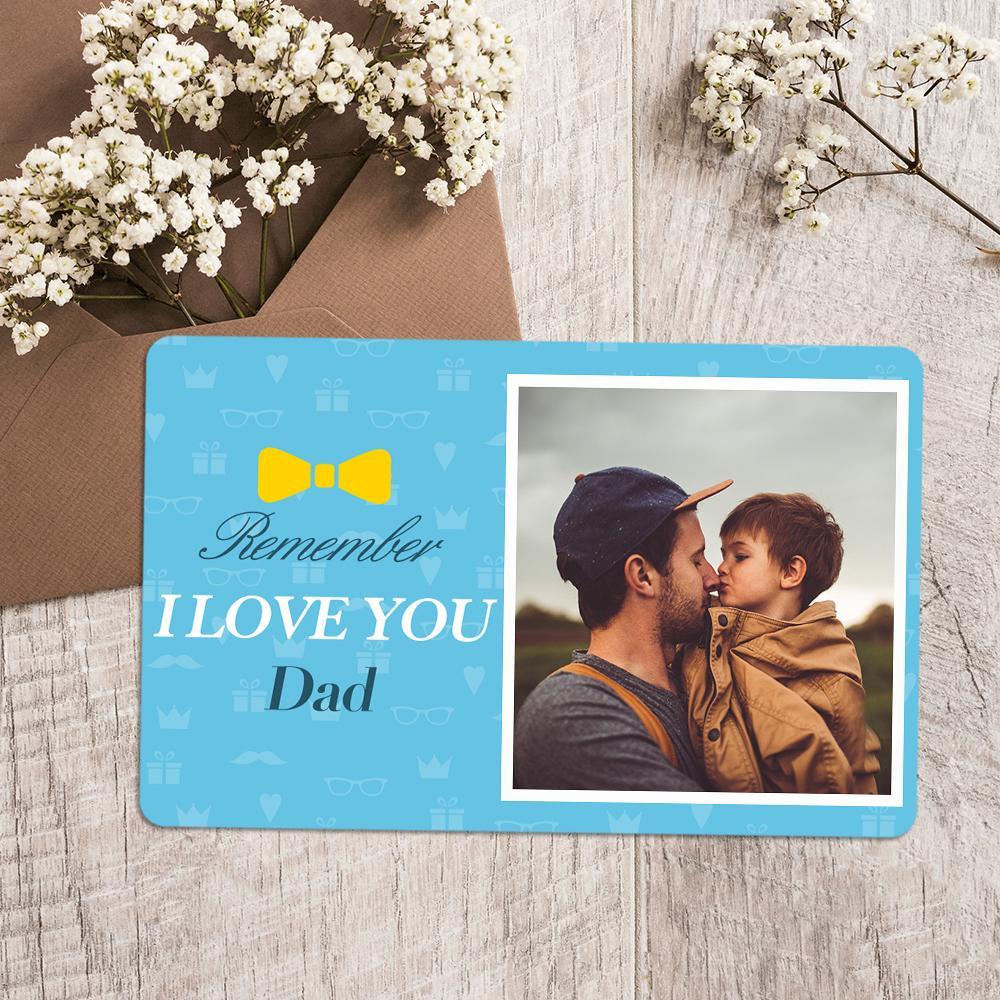 Individuelle Foto-geldbörsen-einsteckkarte „love You Dad“-karte - soufeede