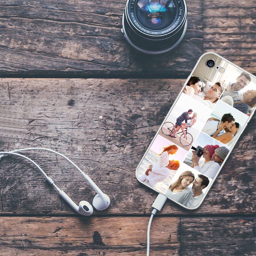 iPhone 7/8 Benutzerdefinierte Foto-Schutzhülle - 7 Bilder Soft Shell Matt