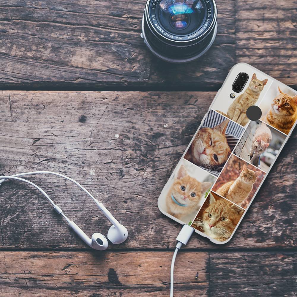 Individuelle Foto-Collage-Schutzhülle für Telefon 7 Bilder Soft Shell Matt Matt - Huawei P20 Lite